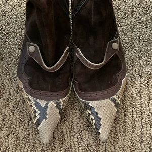 Vintage Cowboy Style Tall Boots